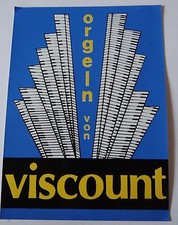 Werbe-Aufkleber Viscount Orgel