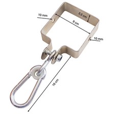 SCHAUKELSCHELLE FÜR VIERKANT