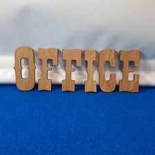 "OFFICE" Deko- Holz Einzelbuchstaben -Buchstabenhöhe  a) ca.10cm x6Stk. No.of61