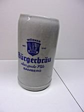 Alter Bierkrug - 1Liter - Bürgerbräu WÖRNER BAMBERG DAS GUTE PILS KRUG
