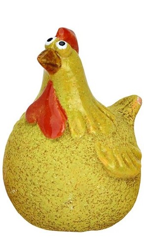 Deko huhn aus steingut - *, farbe