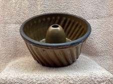 Alte Bäuerliche Landhaus Keramik Guglhupf KuchenBackform ∅24cm Glasiert/um 1900