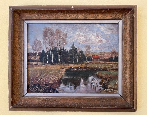 Bild gemälde herbstliche - bild,, gemälde,
