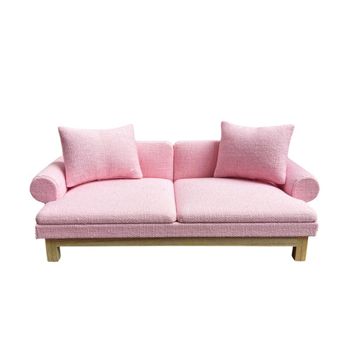Puppenhaus modernes rosa sofa - puppenhaus,