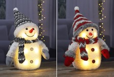Dekofigur Schneemann LED Beleuchtung Licht Weihnachten Weihnachtsdeko Figur Deko