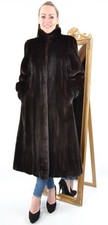 A4458 BLACKGLAMA NERZMANTEL ECHT PELZ JACKE NERZ MANTEL PELZMANTEL MINK FUR COAT
