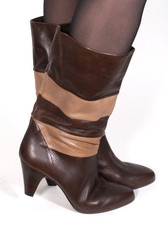 Damenstiefel Lederstiefel Leder Vintage Elegant Stiefel Gabor 40