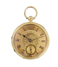 Englische Spindel Taschenuhr in 18K Gold Ø 43mm, 67 Gr. um 1850