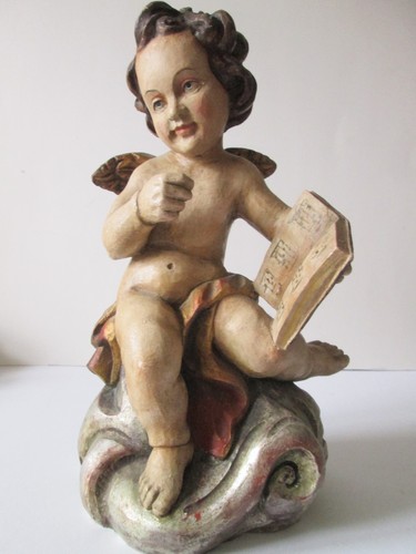 Holzfigur handgeschnitzt engel - handgeschnitzt,