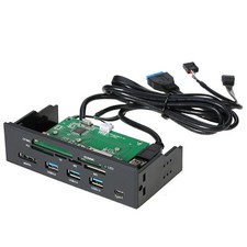 5.25" Interner Kartenleser Media Dashboard PC Front Panel Typ-C USB3.1 3.0 eSATA