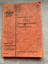 Ersatzteilliste  Hanomag