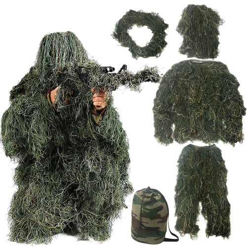 Ghillie suit woodland - 3d,