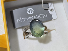 Nomination Symbiose Big Ring, Hellblau Grün. Stahl, verstellbar, neu