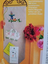 Stickvorlagen Kreuzstich Mustertuch Oktober Sonnenblumen Vogelscheuche Drachen