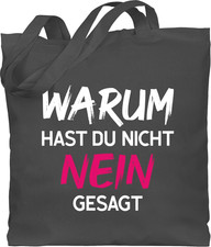 Shirtracer - Baumwolltasche - Schlager Party Outfit - Warum für hast du nicht ne