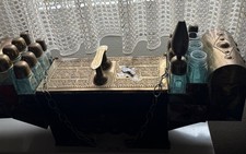 Holz Messing Schuhputzkiste