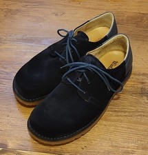 Waldviertler Ansa 40 blau Halbschuhe Leder Nubuk Barfuß genäht Meindl Hanwag