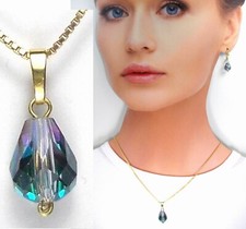 Rheinkiesel Anhänger Tropfen