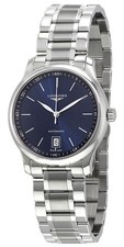 Longines Master Sammlung Automatik Stahl Ziffernblatt Blau Herren Armbanduhr