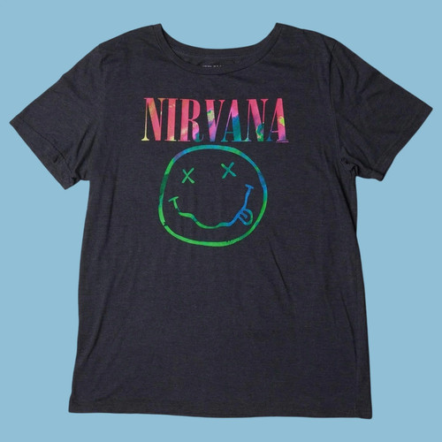 Vintage nirvana smiley shirt - nirvana,