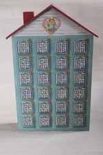 ❤️ Adventskalender Haus zum Befüllen Holz Weihnachten Deko Weihnachtskalender