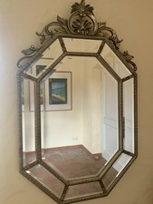 Achteckiger Vintage-Spiegel mit Verziertem Rahmen 142×89 Cm Elegant Design