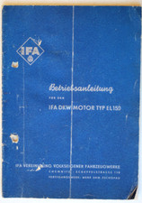 2591 Handbuch Betriebsanleitung IFA DKW Motor Typ EL150 DDR MZ Motorrad