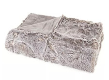 MONT CHALE Wendeplaid Acryl-Fellimitat französische Eckenverarbeitung Mikrofaser