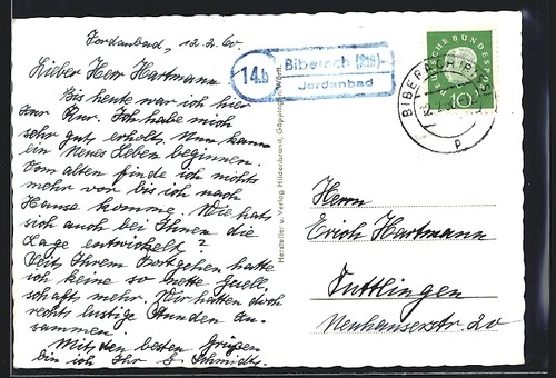 Ansichtskarte landpoststempel - ansichtskarte,