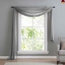 Querbehang Freihanddeko aus transparentem Voile, die ideale Ergänzung zu 