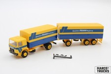 Herpa MAN F8 Planen-/Gardinenwagen-Auflieger 2a/3a "Spedition Hoss Hamburg" 1:87 /H