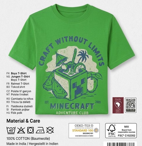 Minecraft shirt jungen - t-shirt,