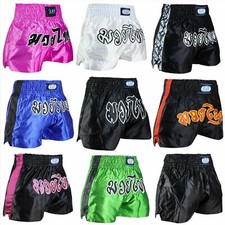 BAY® Thaiboxhose Muay Thai Hose Shorts Short rot schwarz grün blau gelb weiß neu