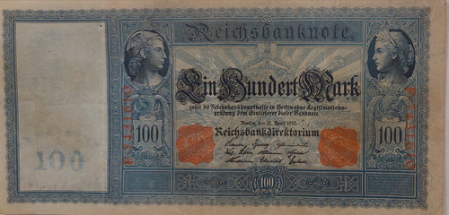 Reichsbanknote 100 mark - mark, vom