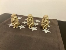 Deko Figuren 3 Affen Gold Deko