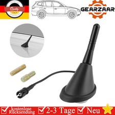 Auto KFZ Kurz Stab Dach Antenne + Raku 2 Sockel Universal SET mit Verstärker