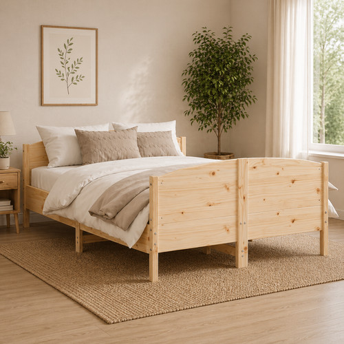 Massivholz bett kiefer natur - massivholz,