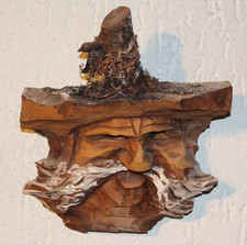 Antiker Wurzelkopf Holzgesicht