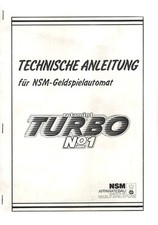 NSM Löwen Rotamint "TURBO No.1" Geldspielautomat Handbuch 1988 mit Schaltplänen
