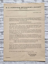 1935 Dornheim Suhl Lufgewehr Schreckschusswaffen Brief Dokument Angebot Vintage