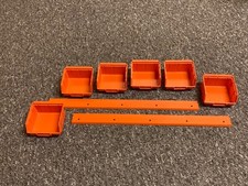 Ordnungssystem Werkstatt / Garage etc., 2 Wandschienen + 6 Sichtlagerboxen