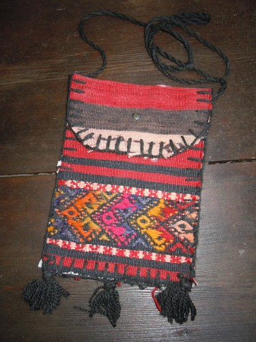 Beuteltasche aus altem kelim - beuteltasche,