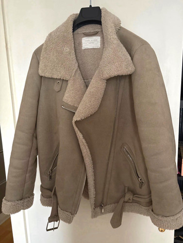 Zara woman bikerjacke beige - zara,