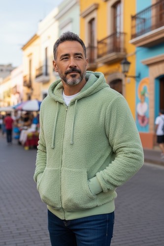 Herren teddy hoodie - herren, /