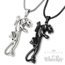 Edelstahl Panther Anhänger