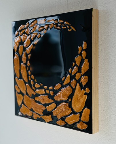 Resin art objekt 40x40cm - objekt,