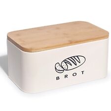 Brot Aufbewahrungsbox mit Bambusdeckel Schneidebrett Brotkasten Brotdose Brotbox