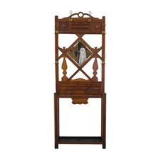 Garderobe Flurgarderobe Wandgarderobe Antik um 1930 aus Eiche B: 75 cm -11828-