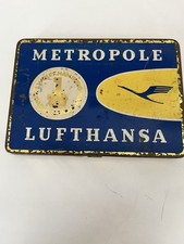 LUFTHANSA Airline. Vintage Zigarillo Dose, ca 50er Jahre Werbeartikel Lufthansa