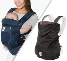 ERGOBABY Adapt Cool Air Mesh Babytrage & Wintercover, Kälte- Nässeschutz als Set